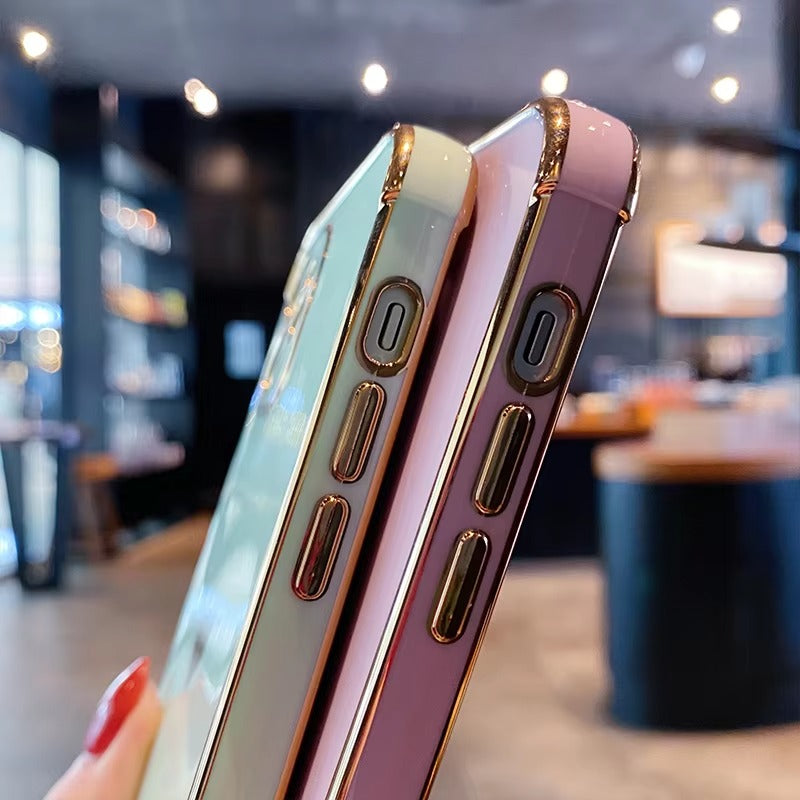 Luxuriöse Apple iPhone Hülle MagSafe-kompatibel, Kameraobjektiv- und Bildschirmschutz, ultradünne stoßfeste magnetische Rundum-Schutzabdeckung mit elektroplattiertem Herzdesign