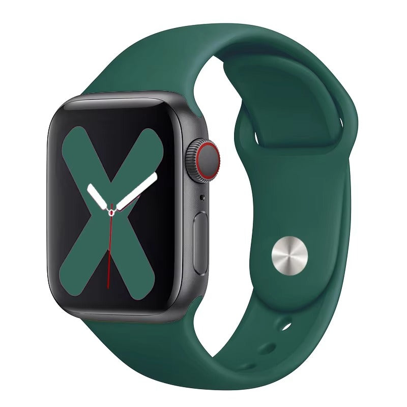 Premium Silicone Smartwatch Band – Soft Replacement Strap with 316L Steel Clasp, Adjustable Sizes for 38mm to 49mm Watches