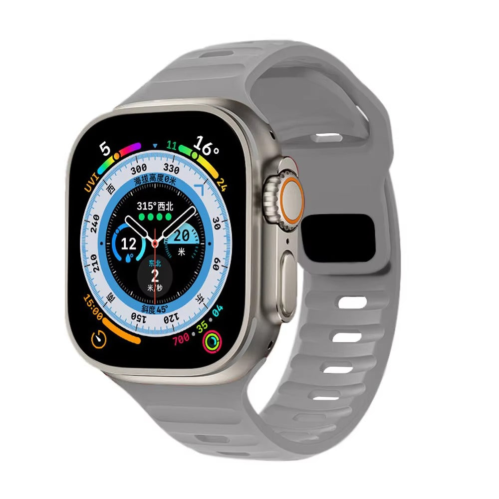 Premium Silicone Sport Watch Band – Soft, Waterproof, Adjustable Strap Compatible with 38mm to 49mm Smartwatches, Breathable & Lightweight Design