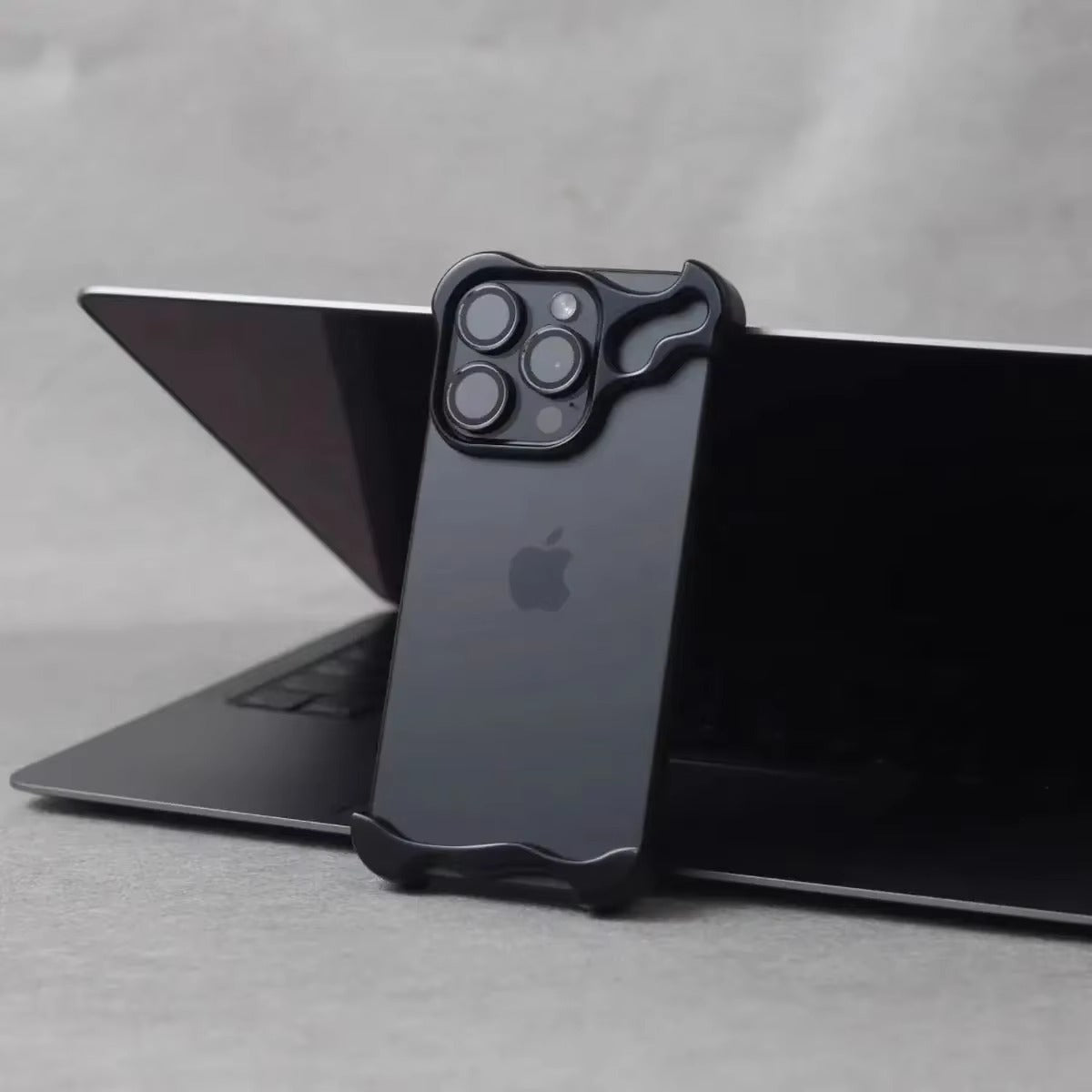 Luxury Metal Bumper Apple iPhone Case, MagSafe Compatible, Ultra Thin Magnetic Irregular Aluminum Frame and Lens Film Guard