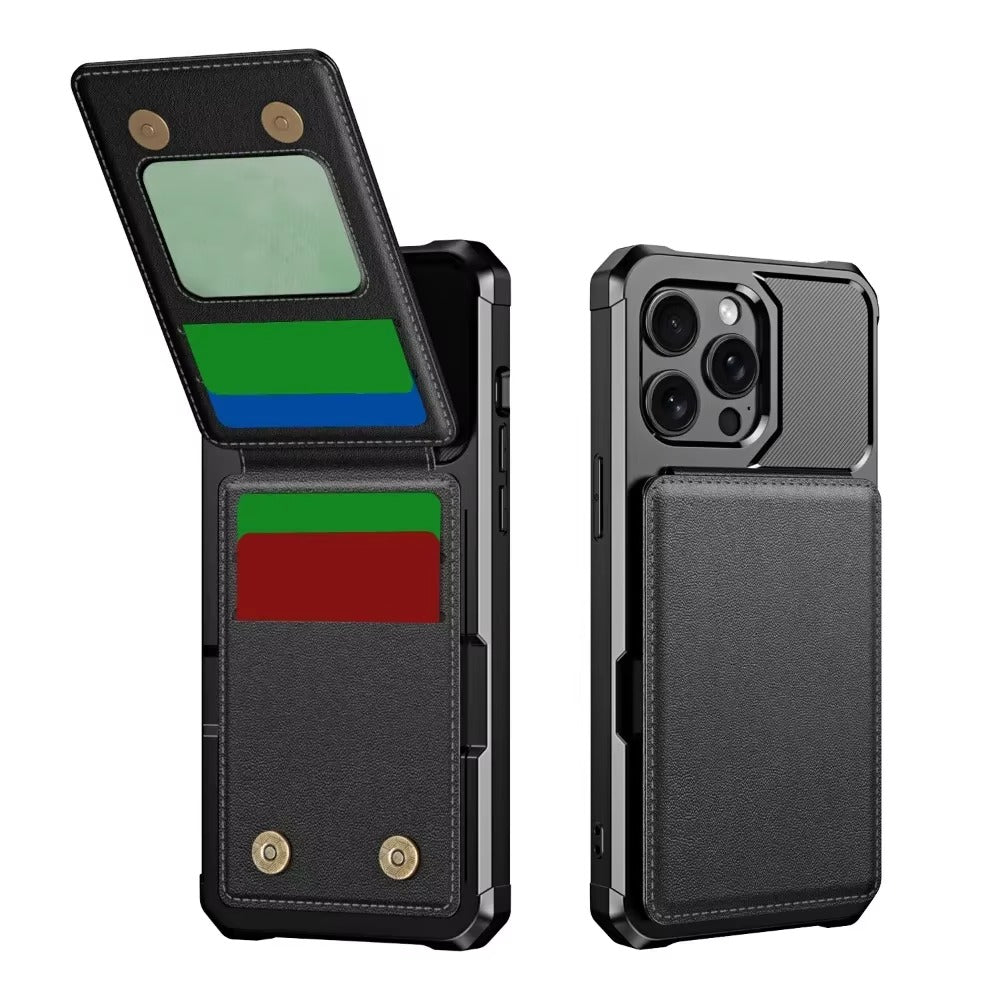 Premium Apple iPhone Hülle, MagSafe-kompatibel, Kameraobjektiv- und Bildschirmschutz, ultra dünn, stoßfest, magnetisch, vollständiger Rundumschutz, vollständige Metall-Schutzhülle