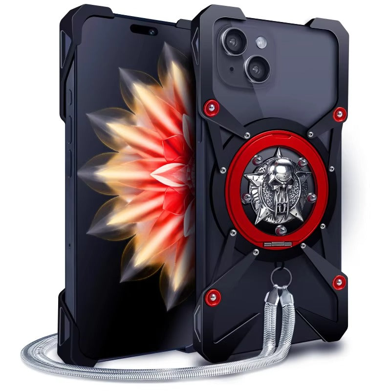 Premium Apple iPhone Hülle, MagSafe-kompatibel, Kameraobjektiv- und Bildschirmschutz, ultra dünn, stoßfest, magnetisch, vollständiger Rundumschutz, vollständige Metall-Schutzhülle