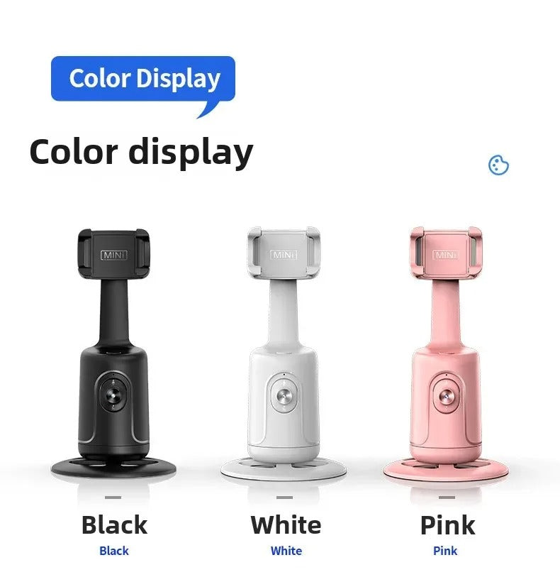 High Quality AI Face Tracking Phone Tripod Stand – 360° Rotation, No App Needed, Auto Follow, Stabilizer, Smart Camera Holder for Vlog & Live