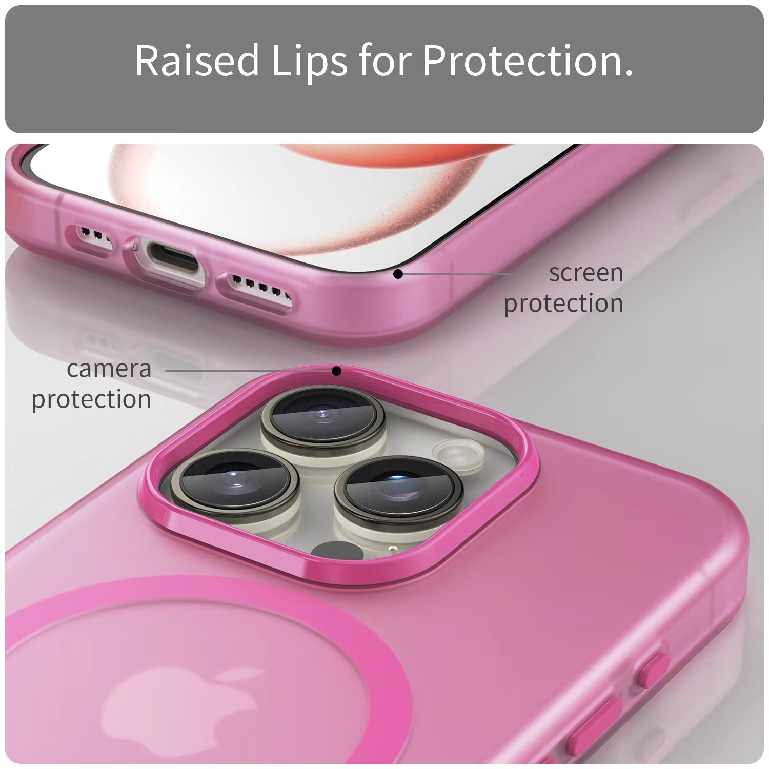 Luxury Apple iPhone Case, MagSafe Compatible, Camera Lens & Screen Protection, Ultra Thin, Shockproof, Magnetic Full All Around Cover – Matte TPU Bumper Case with Wireless Charging Support & Magnetic Snap Fit