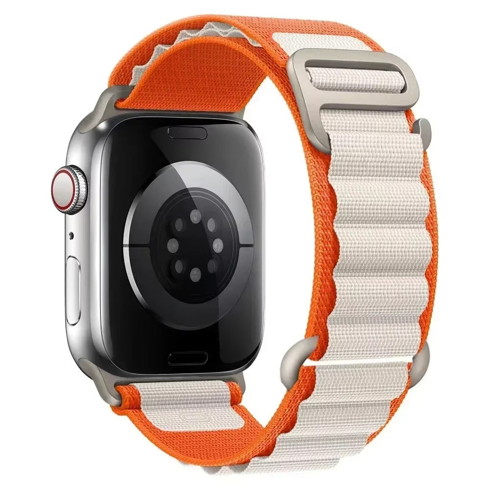 Premium Alpine Loop Nylon Watch Strap – Adjustable G-Hook Bracelet Band with Metal Connectors for 38mm 40mm 41mm 42mm 44mm 45mm 49mm