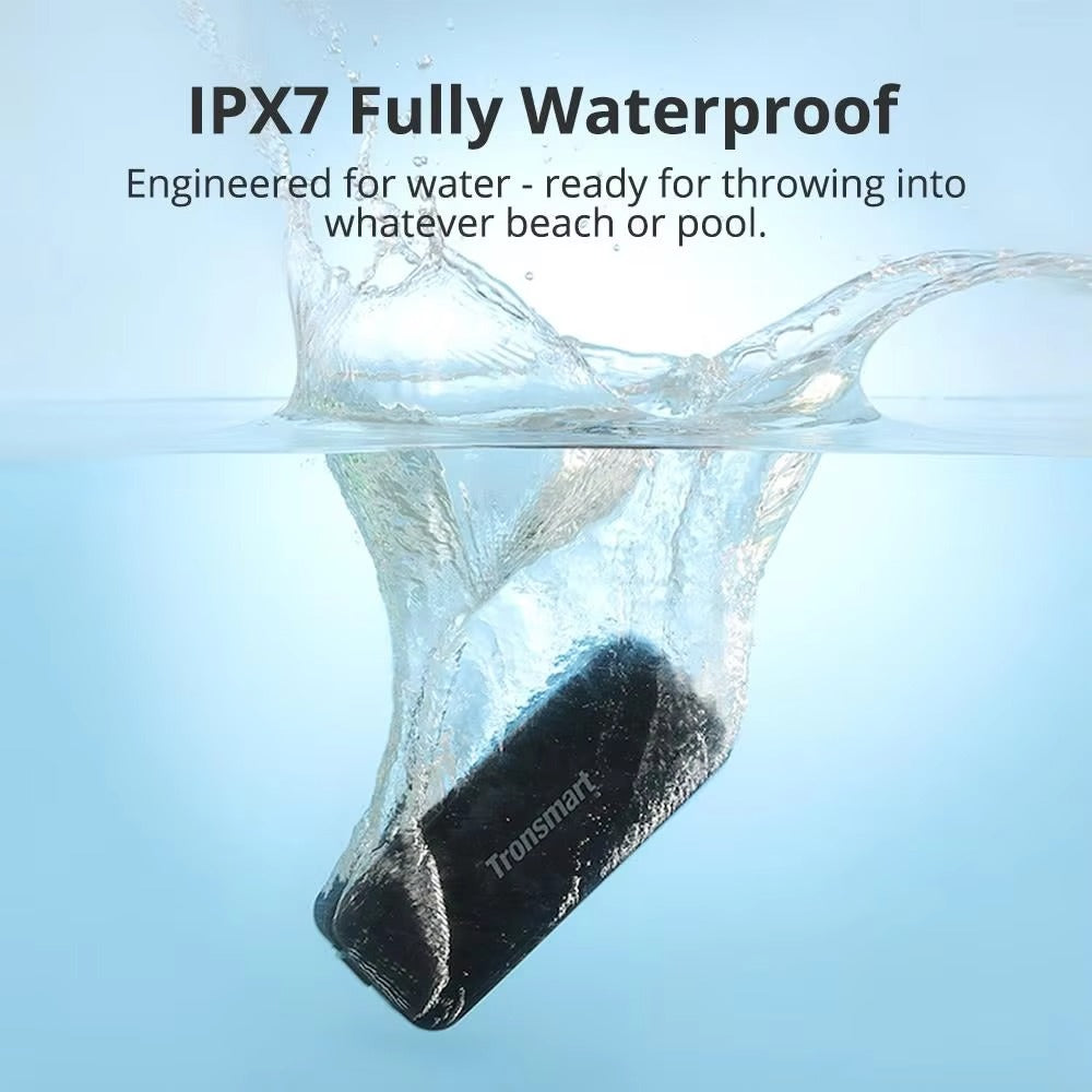 High Quality Portable Bluetooth Speaker – 20W Deep Bass, IPX7 Waterproof, NFC, 24H Playtime, Micro SD, Voice Assistant, True Wireless Stereo, USB-C Charging