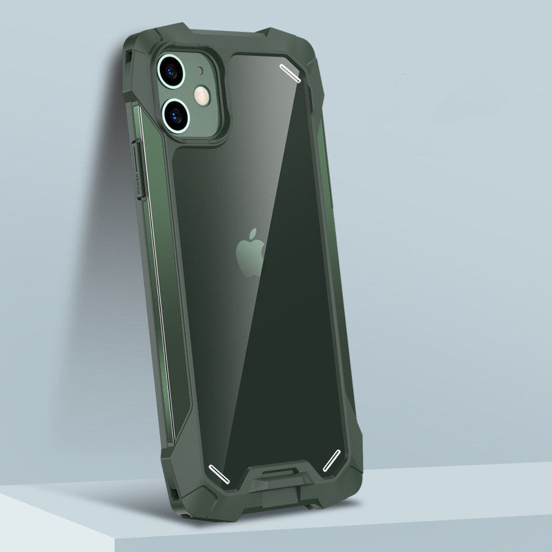R-Just Silicone Airbag Shockproof iPhone Case – Transparent Armor Cover, Rugged Protection Durable & Secure for iPhone Models