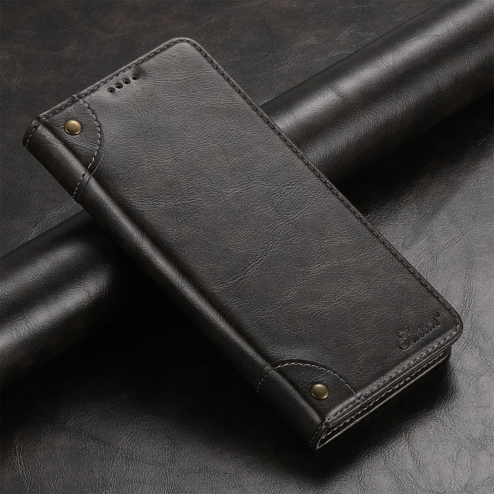 Retro Leather Wallet iPhone Case – Magnetic Closure, Card Slots, Shockproof Protection Durable PU Leather Cover for iPhone