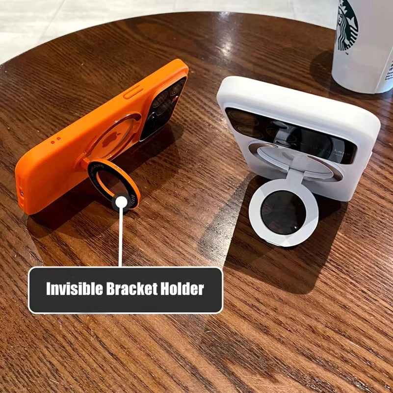 High Quality Apple iPhone Case MagSafe Compatible, Camera Lens & Screen Protection,  Cover with PC Shell & Stand Bracket