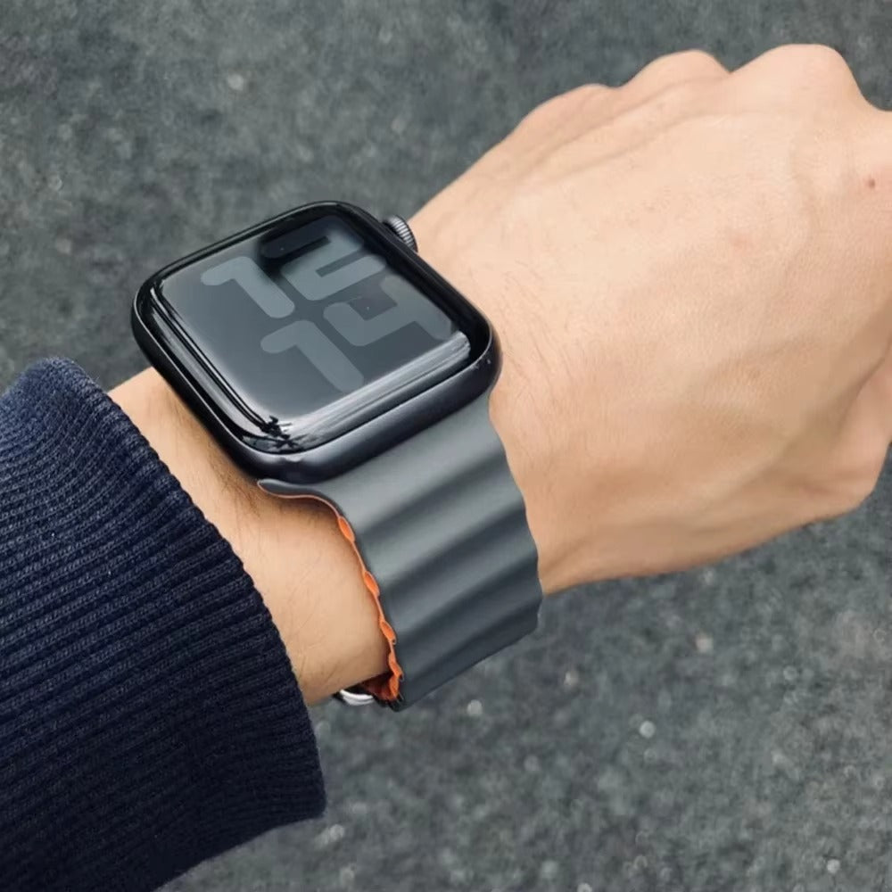Premium Silicone Sport Watch Band – Soft, Waterproof, Adjustable Strap Compatible with 38mm to 49mm Smartwatches, Breathable & Lightweight Design