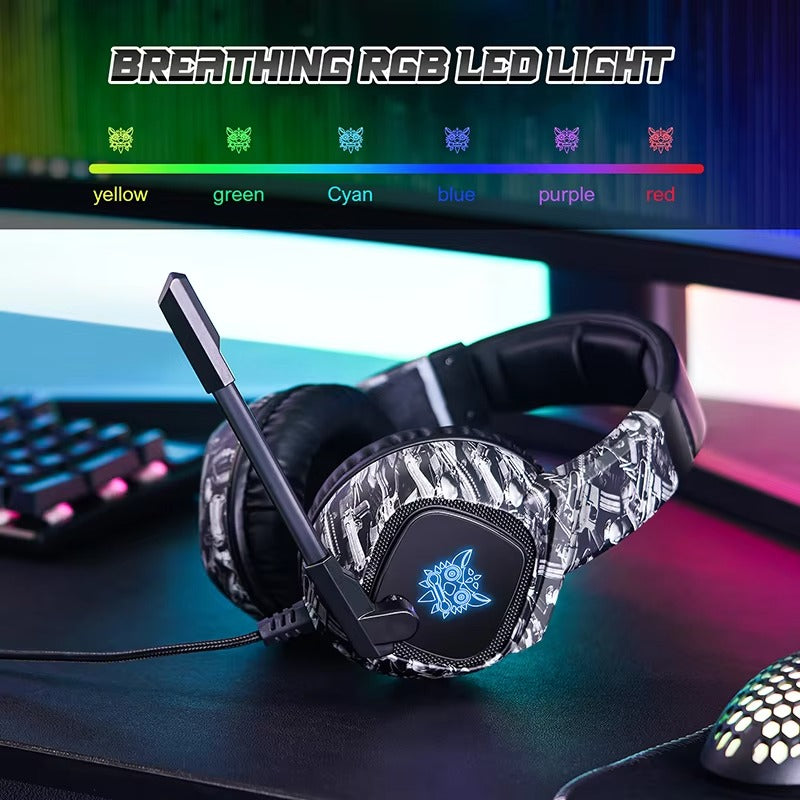 High Quality, Wired Gaming Headset with Microphone Stereo Over-Ear  with Clear Sound for Apple Devices and Gaming Consoles