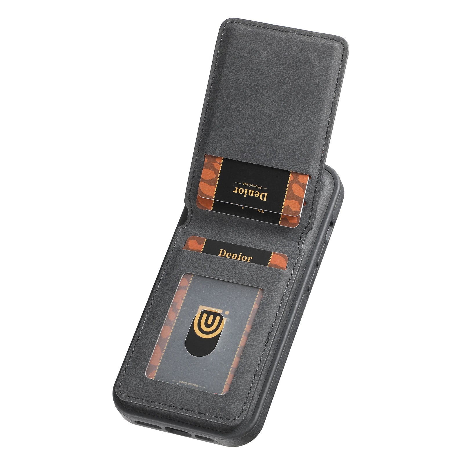 Luxuriöse Magnetische Kartenhalter iPhone Hülle – 360° drehbarer Ständer, multifunktionale Leder Geldbörse, stoßfeste Schutz, MagSafe-kompatible Hülle für iPhone Modelle