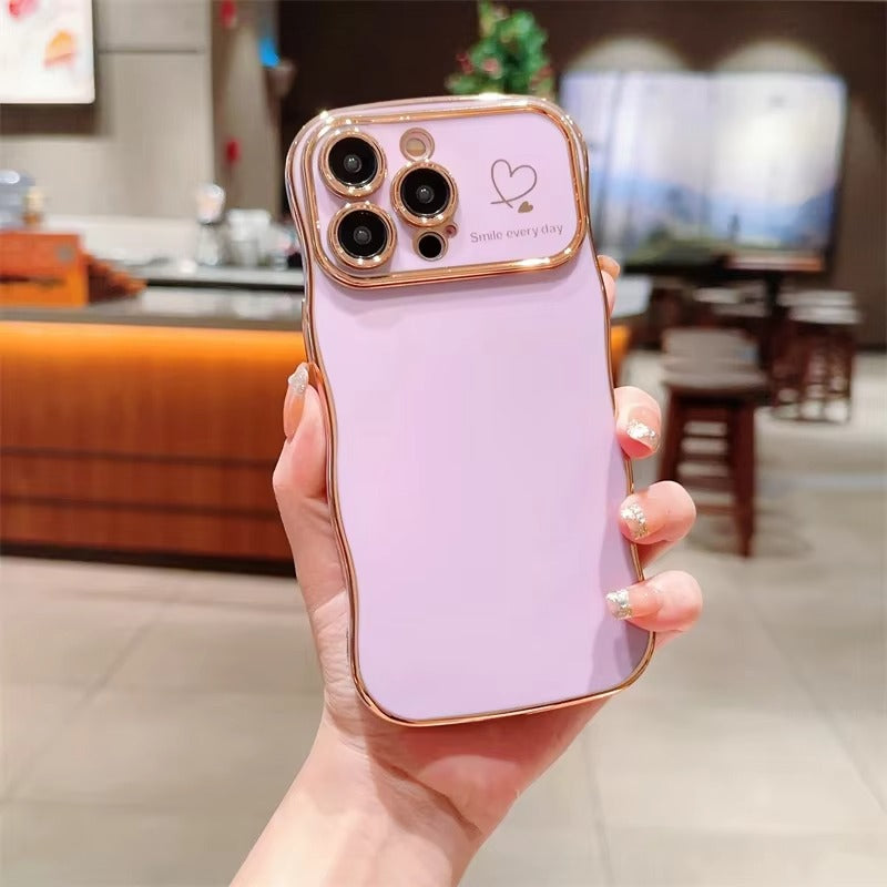 Luxury Apple iPhone Case MagSafe Compatible, Camera Lens & Screen Protection All Around Protection Cover with  Heart Design